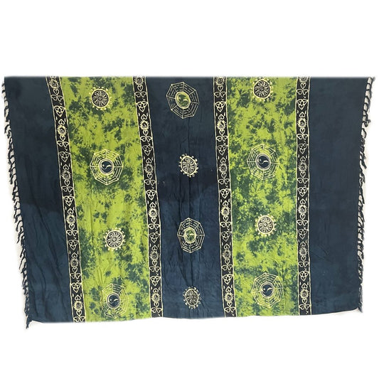 Bali Celtic Sarongs - Yin and Yang - Green