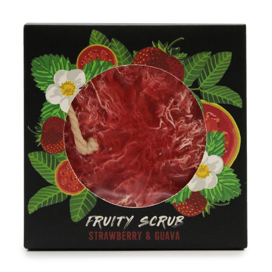 Fruity Scrub Soap on a Rope - Strawberry and Guava