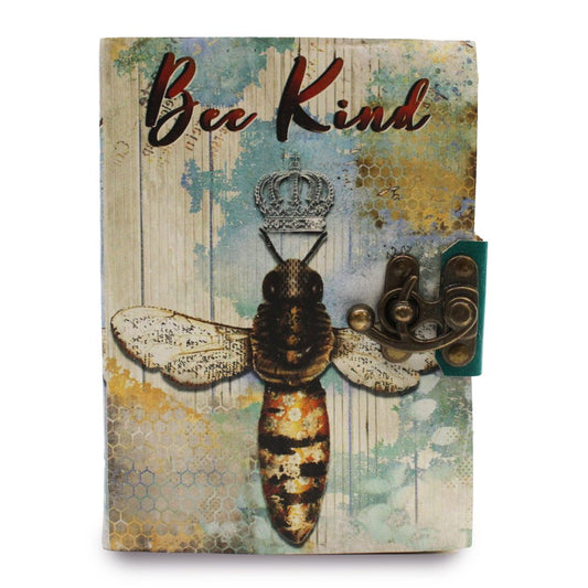 Leather Bee Kind Deckle- edge Notebook (75)
