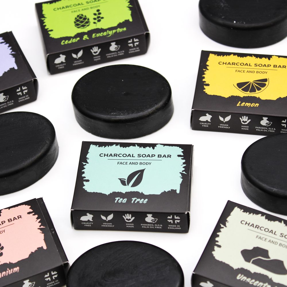 Charcoal Soap 85g - Eucalyptus and Cedarwood