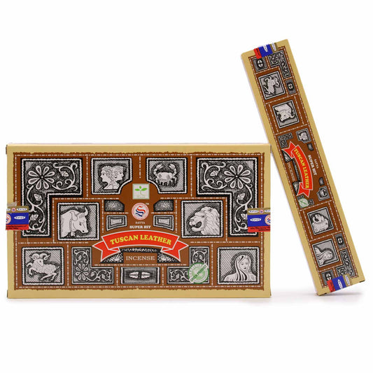 Satya Super Hit Tuscan Leather Incense Sticks