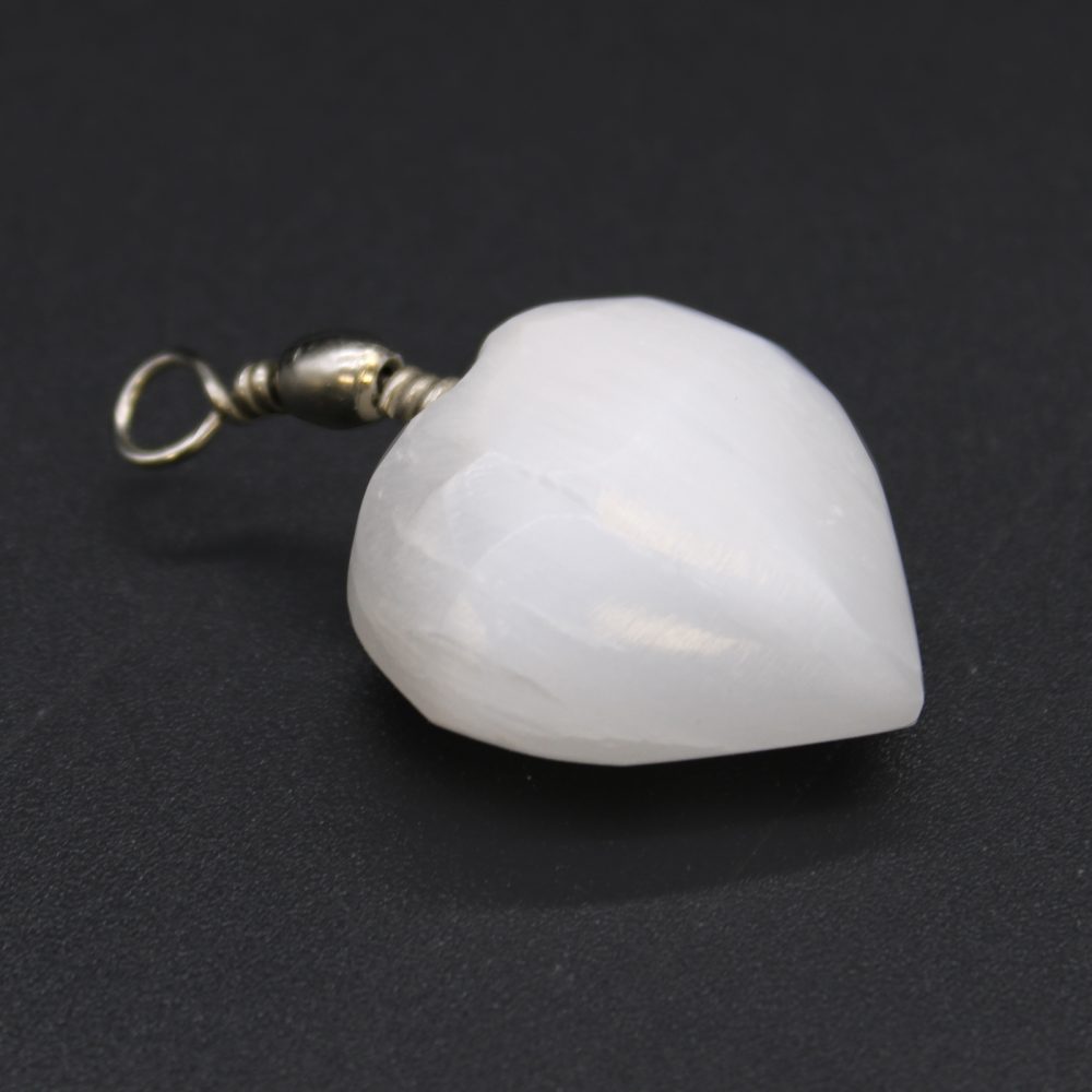 Selenite Heart Pendant