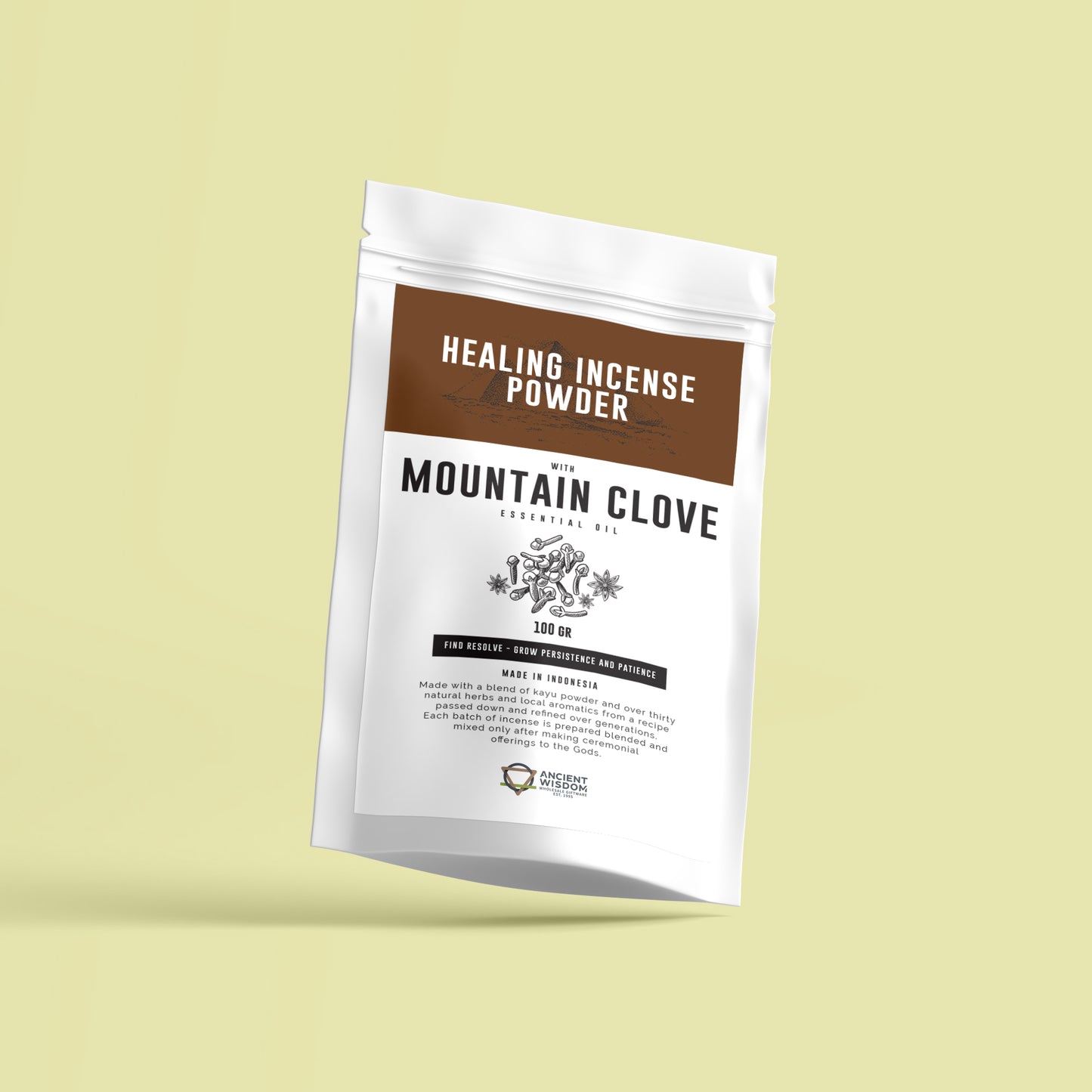 Healing Incense Powder Mountain Clove 100gm