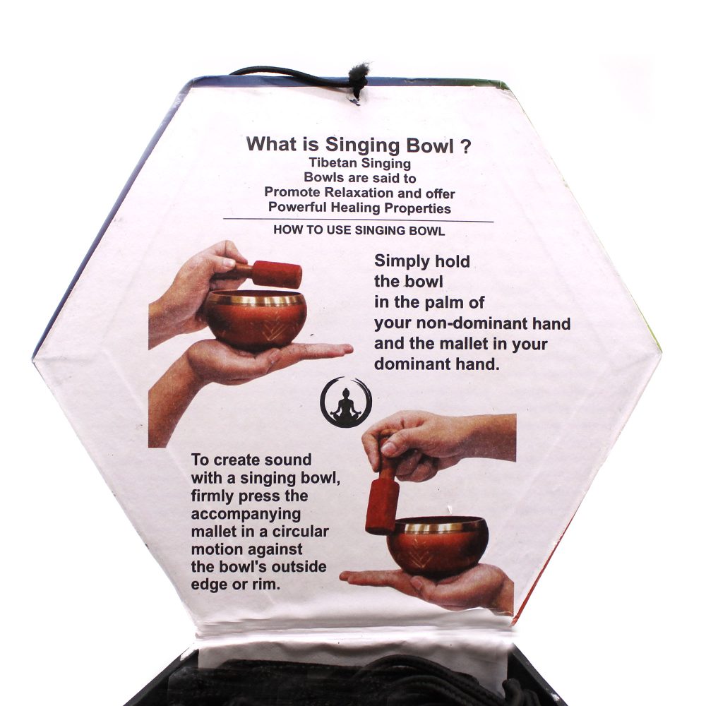 Yin and Yang Singing Bowl Set- White/Purple 10.7cm