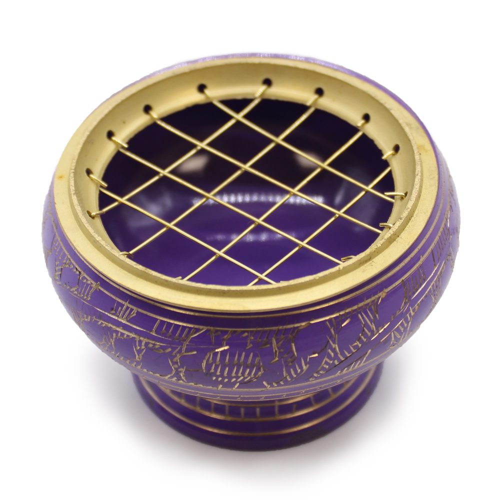 Tall Charcoal Incense Burner - Crown Chakra
