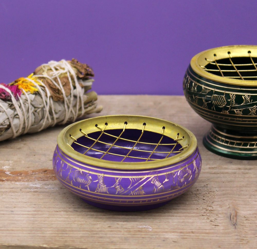 Charcoal Incense Burner - Crown Chakra