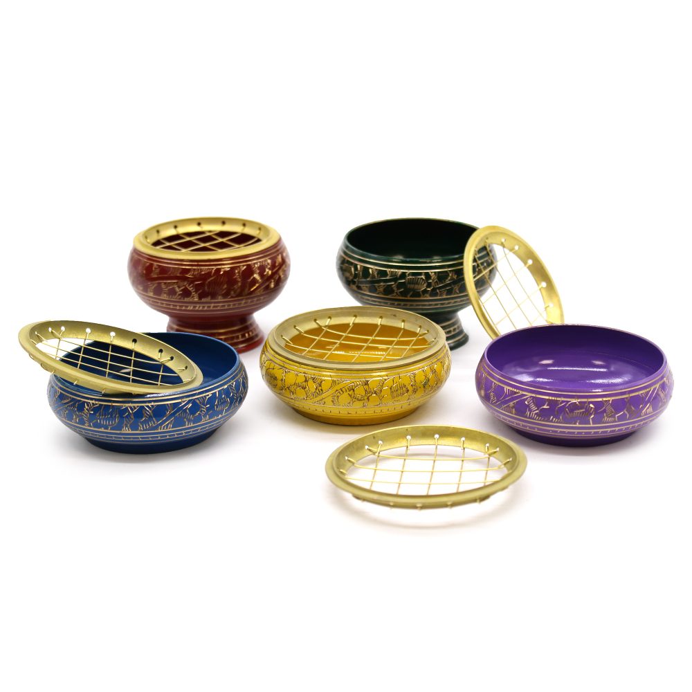 Charcoal Incense Burner - Solar Plexus Chakra