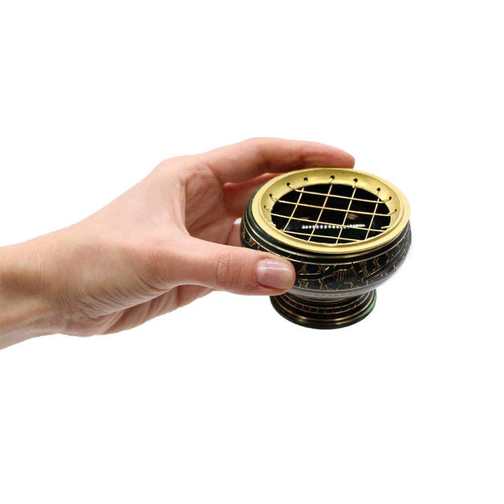 Tall Charcoal Incense Burner - Root Chakra