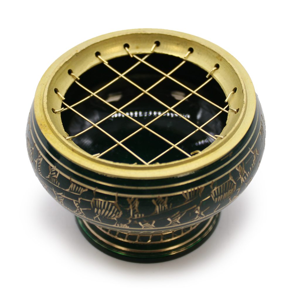 Tall Charcoal Incense Burner - Heart Chakra