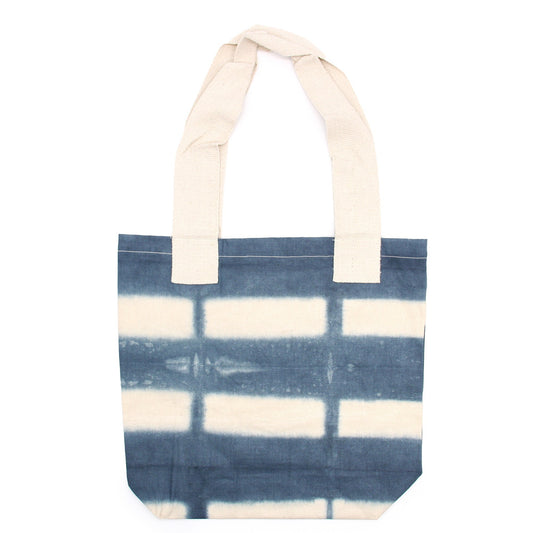 Grey Blocks Tye - Dye Cotton Bag