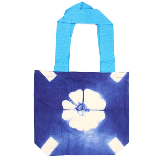 Blue Flower Tye - Dye Cotton Bag