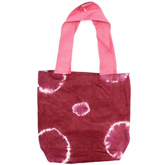 Maroon Rings Tye - Dye Cotton Bag