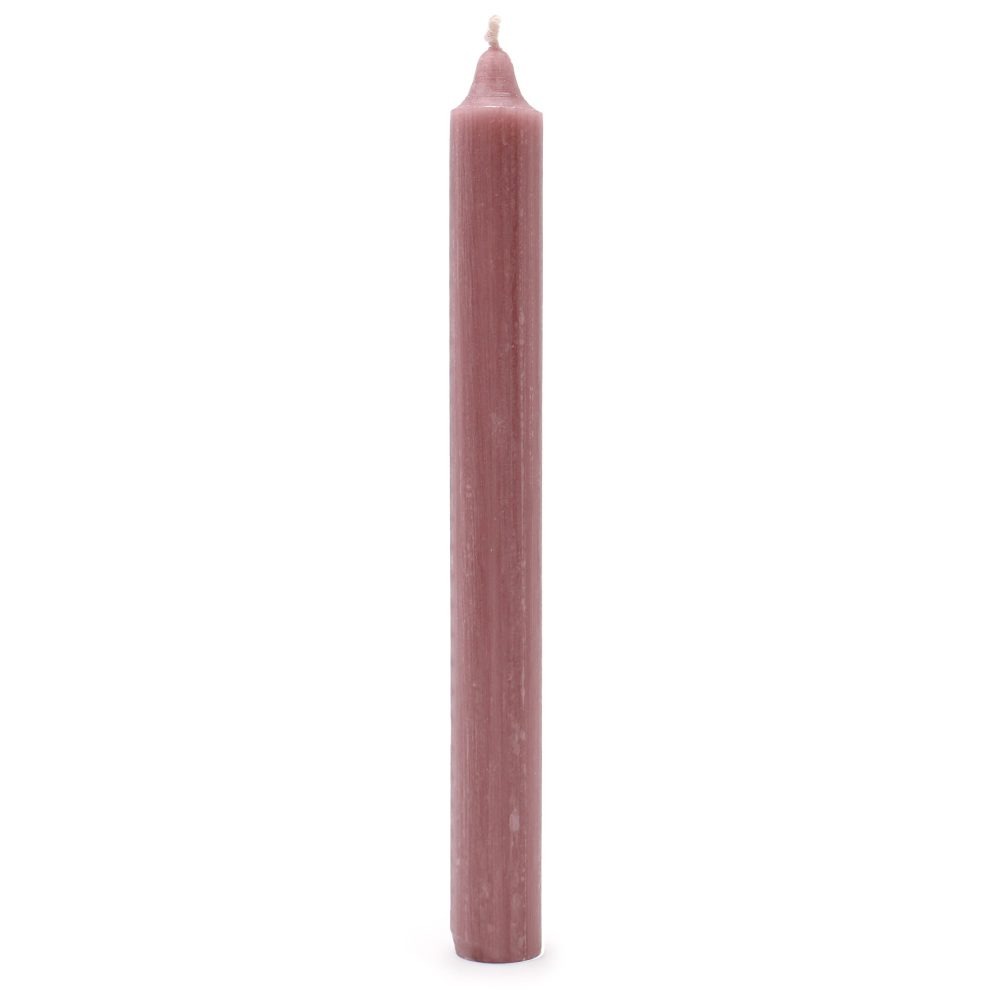 Rustic Dusty Pink Dinner Candles - Pack of 5