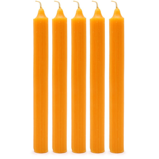 Rustic Mango Dinner Candles - Pack of 5