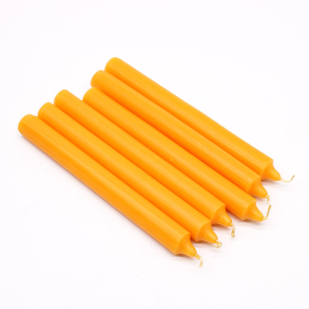 Rustic Mango Dinner Candles - Pack of 5