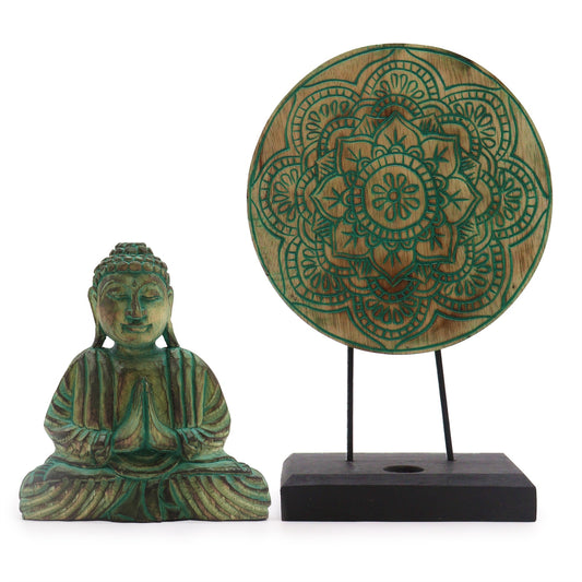 Buddha Feng Shui Set Green