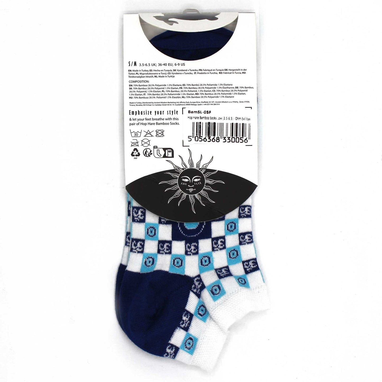 S/M Hop Hare Bamboo Socks 0 (3.5-6.5) - Ohm Evil Eye