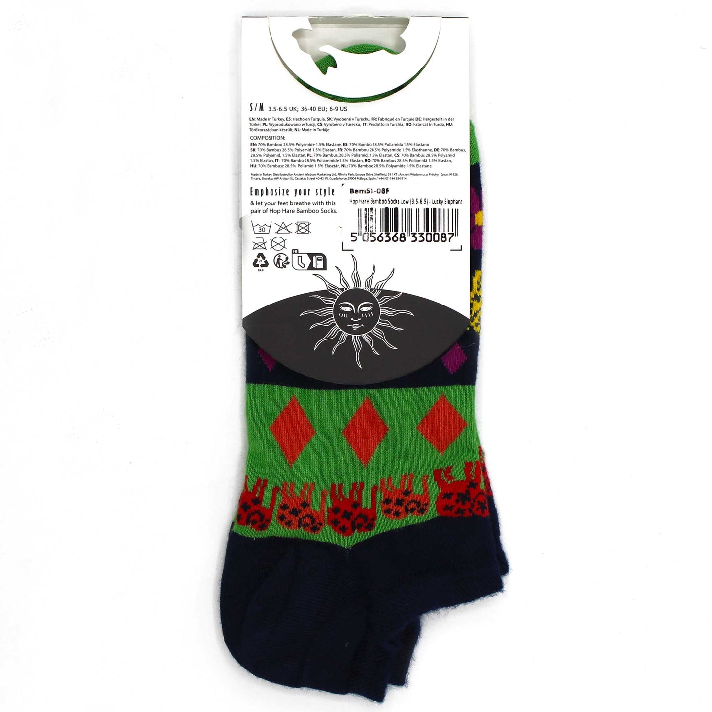 S/M Hop Hare Bamboo Socks 0 (3.5-6.5) - Lucky Elephant