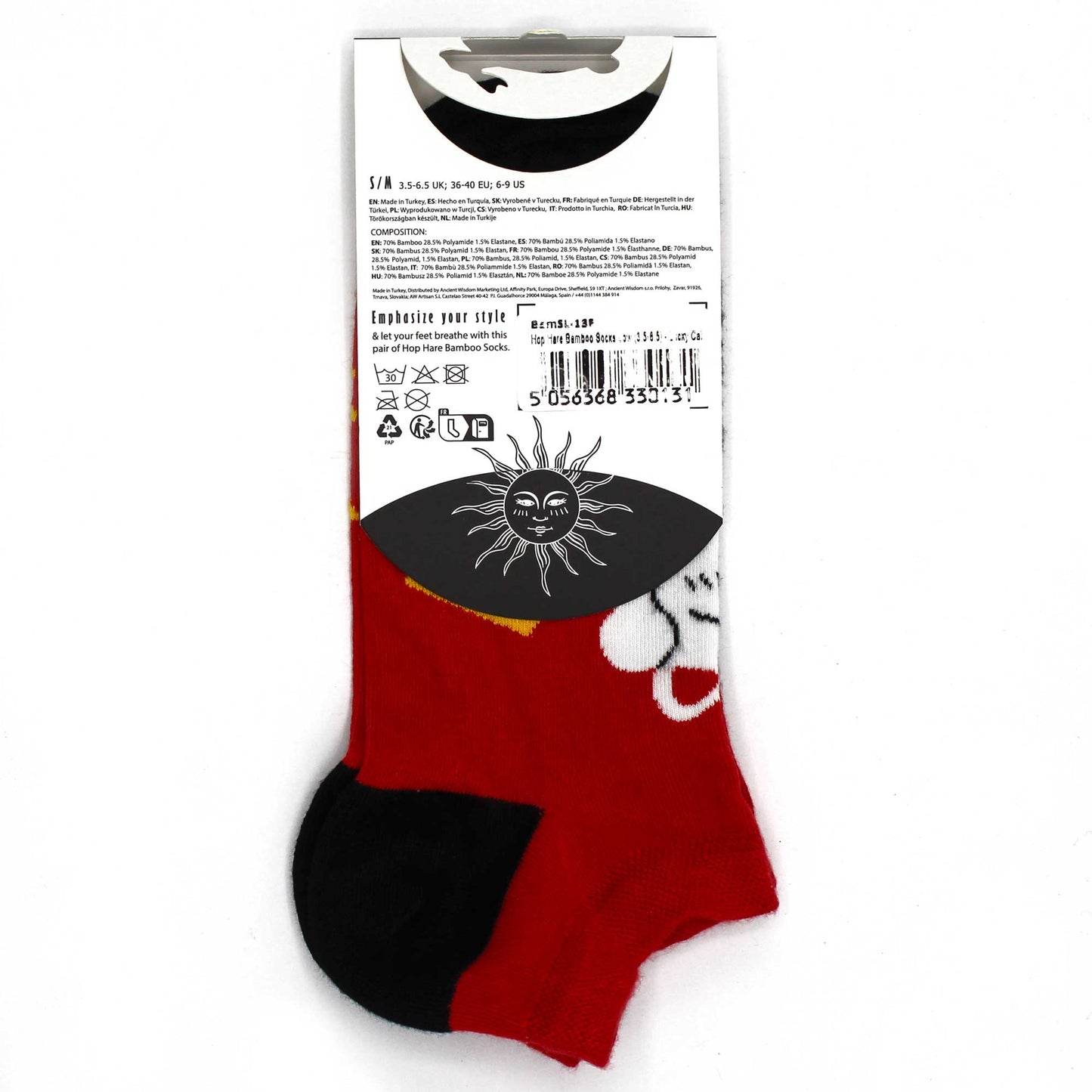 S/M Hop Hare Bamboo Socks 0 (3.5- 6.5) - Lucky Cat
