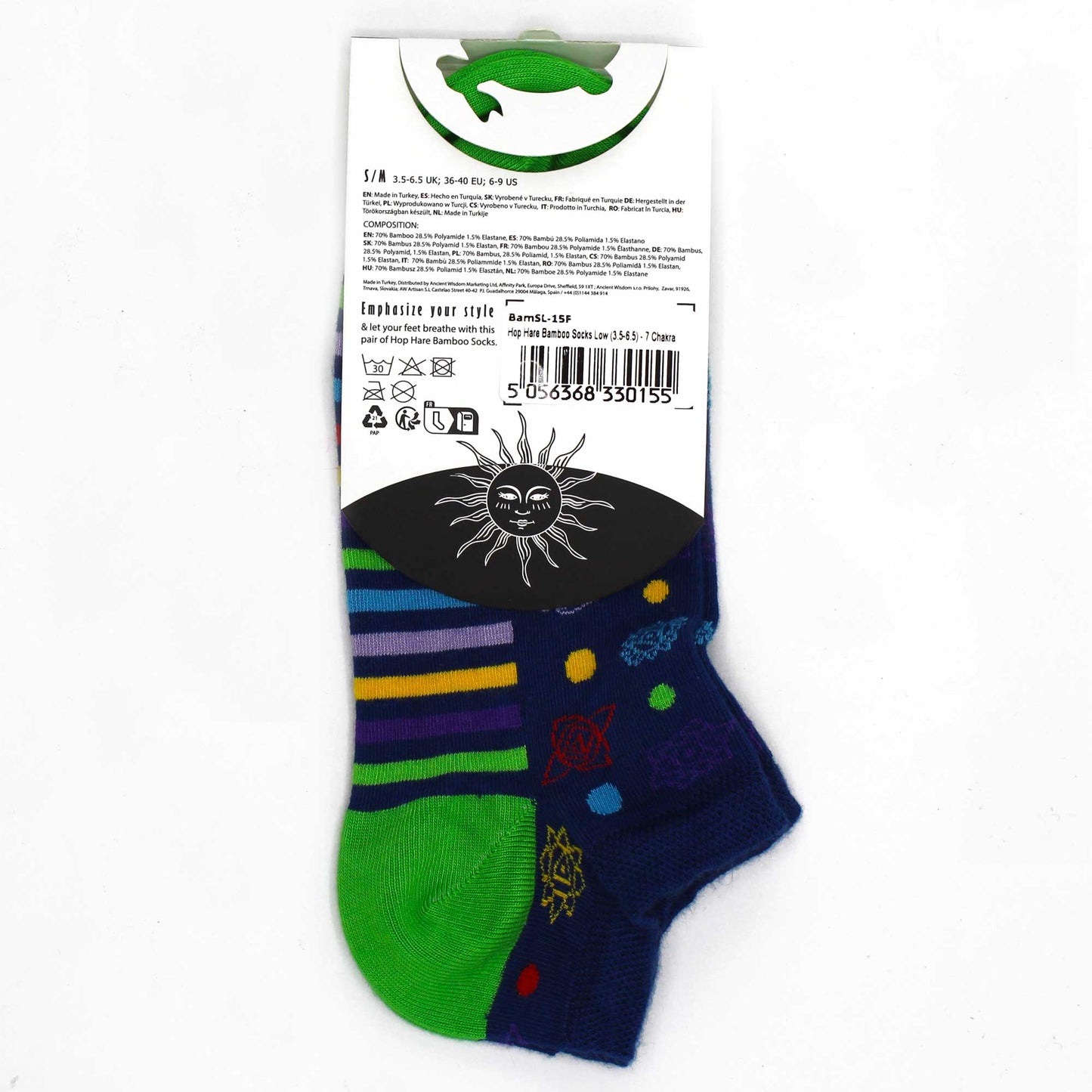 S/M Hop Hare Bamboo Socks 0 (3.5- 6.5) - 7 Chakra