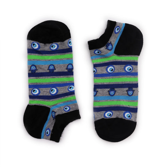 S/M Hop Hare Bamboo Socks 0 (3.5-6.5) - Evil Eye and Hamsa