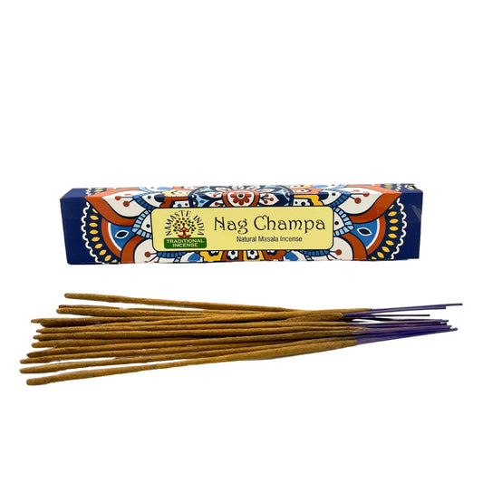 Namaste Mandala Masala Incense - Nag Champa masala incense sticks in packaging, warm earthy scent.