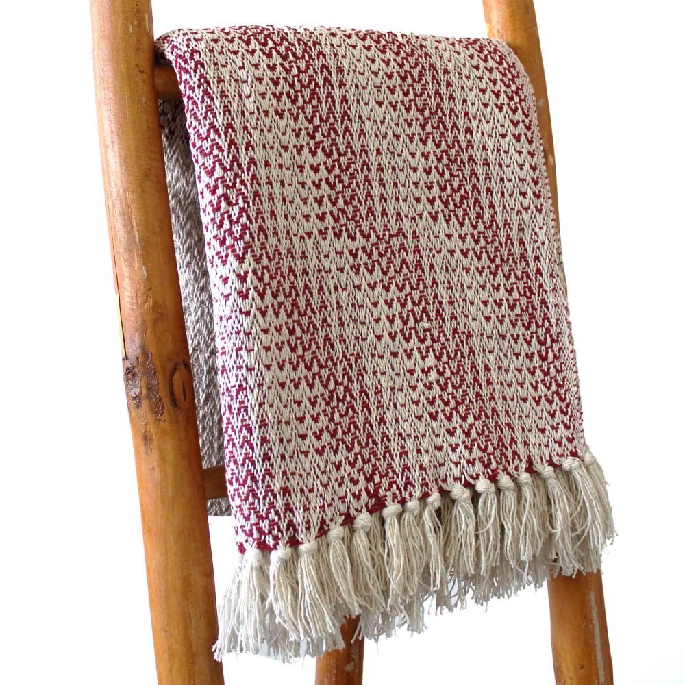 Boho Comfort Throws - 125 x 150 cm - Ruby Two Tone