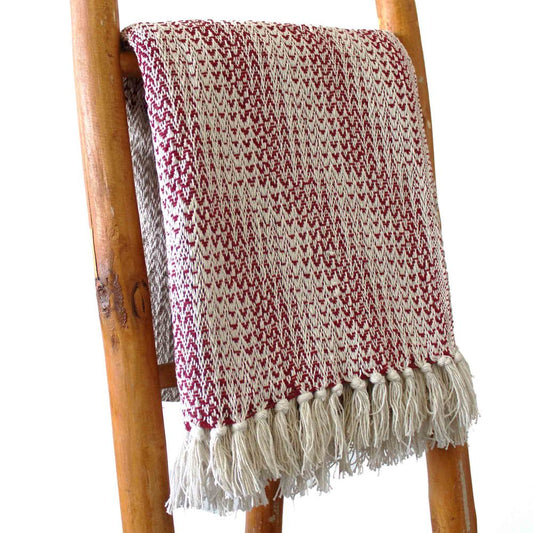 Boho Comfort Throws - 125 x 150 cm - Ruby Two Tone