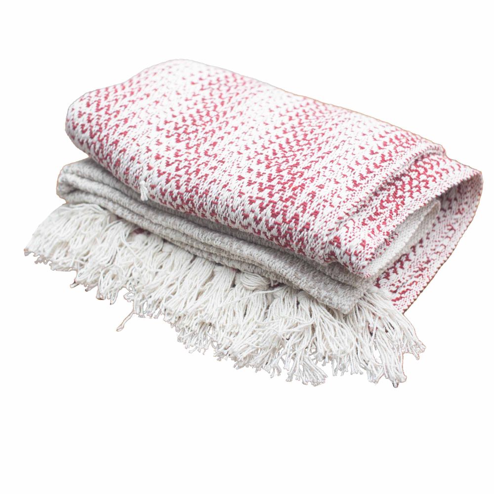 Boho Comfort Throws - 125 x 150 cm - Ruby Two Tone
