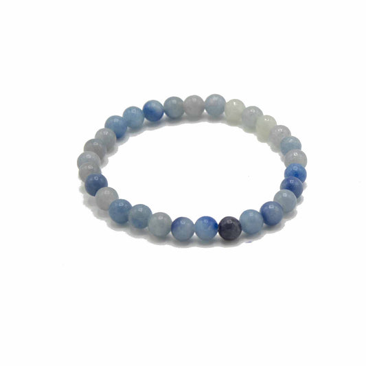 Gemstone Manifestation Bracelet Blue Lace Agate - Independence