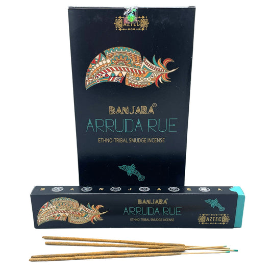 Banjara Tribal Smudge Incense Sticks - White Arruda Rue