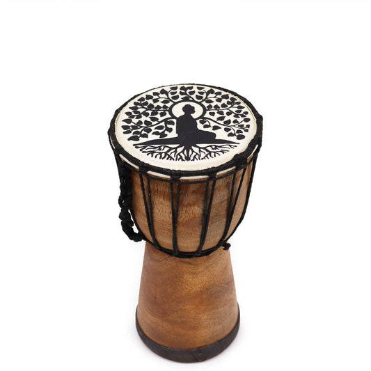 Buddha Wide Top Djembe Drum - 25cm