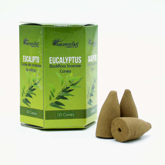 Pack of 10 Masala Backflow Cones - Eucalyptus