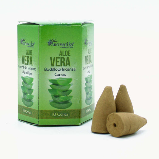 Pack of 10 Masala Backflow Cones - Aloe Vera