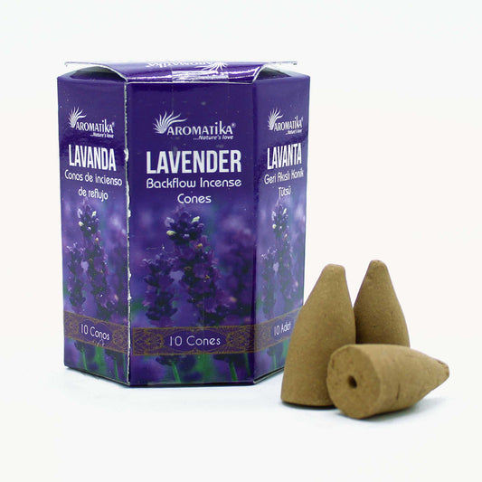 Pack of 10 Masala Backflow Cones - Lavender