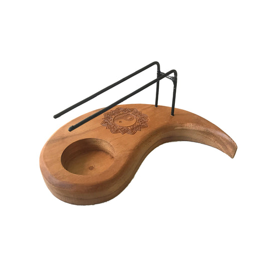 Teardrop Palo Santo Heater - Teak Wood - Yin and Yang Design