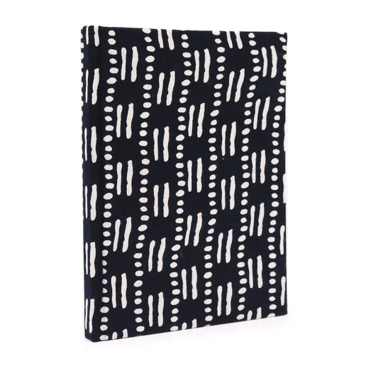 Cotton Bound Notebooks 20x15cm - 96 pages - Black Dots and Dashes