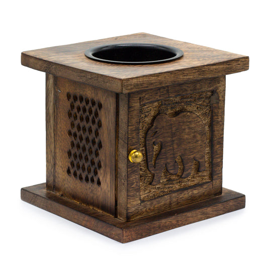 Large Mango Box Oil Burner - Elephant