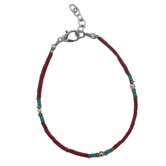Coral Tribal Bead Nepalese Extra Fine Gem Bracelet