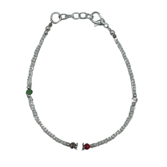 Pearl and Cut Beads Nepalese Extra Fine Gem Bracelet