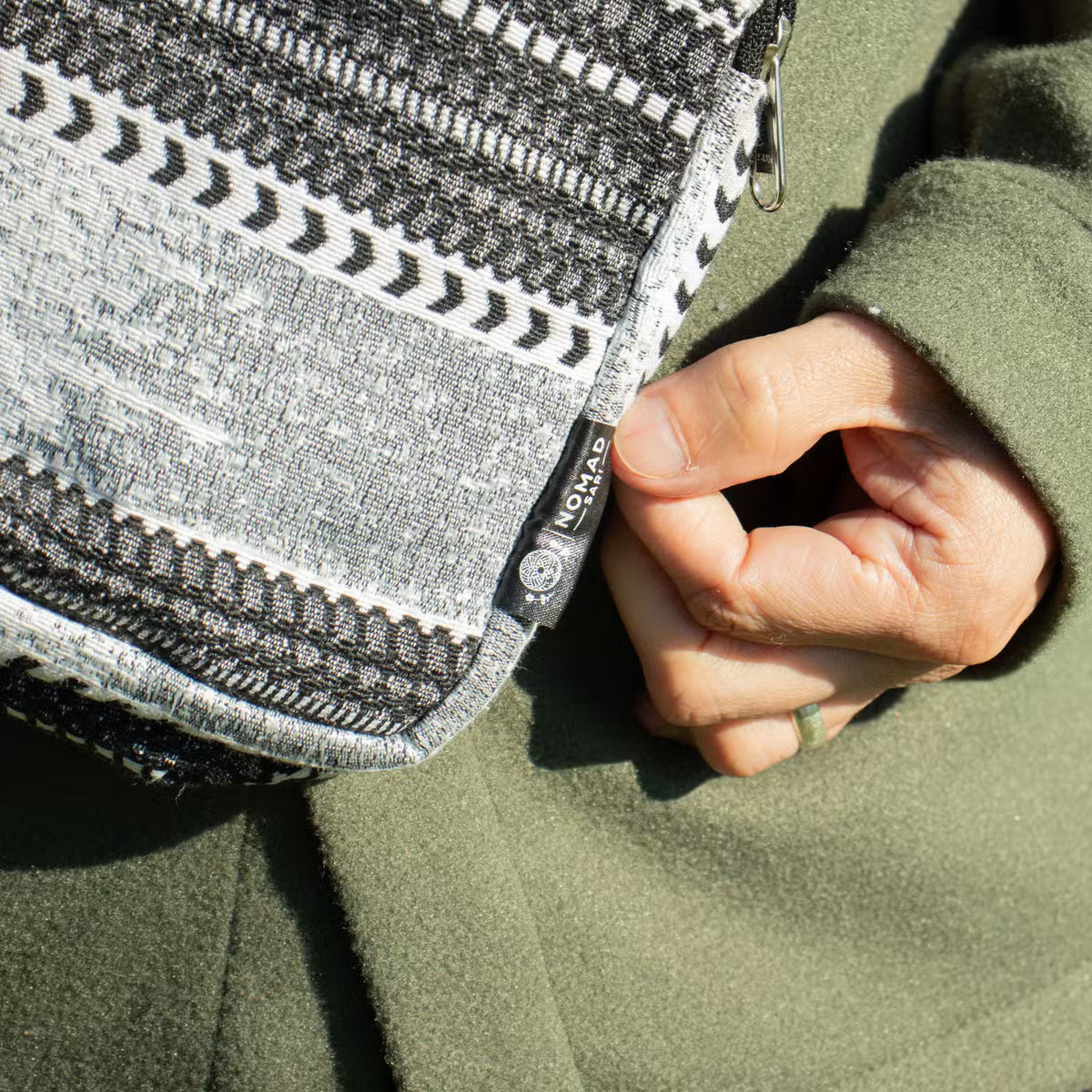 Nomad Sari Jacquard Natural Cross Bag - Urban Caravan