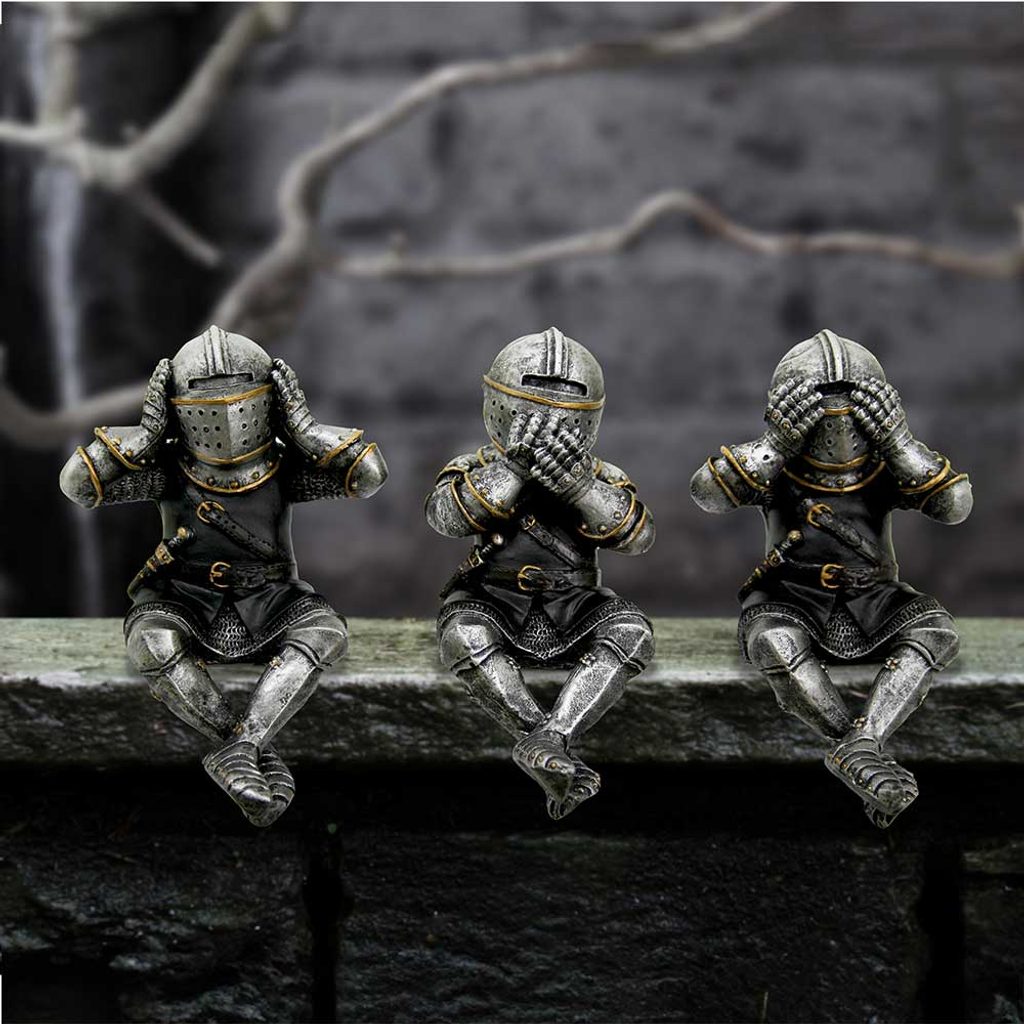 Three Wise Knights Shelf Sitter Figurines From Nemesis Now