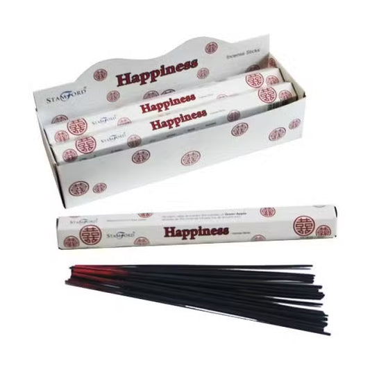 Happiness Premium Incense Sticks – Stamford bright and uplifting aromatic incense sticks in colourful box imagery