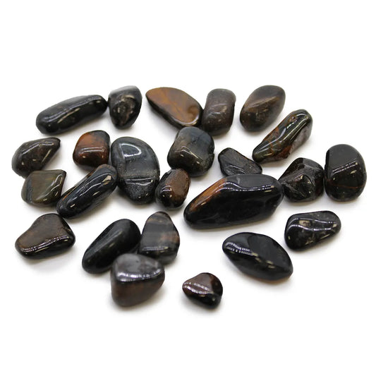 Blue Tigers Eye Small Tumblestone 24 Pack