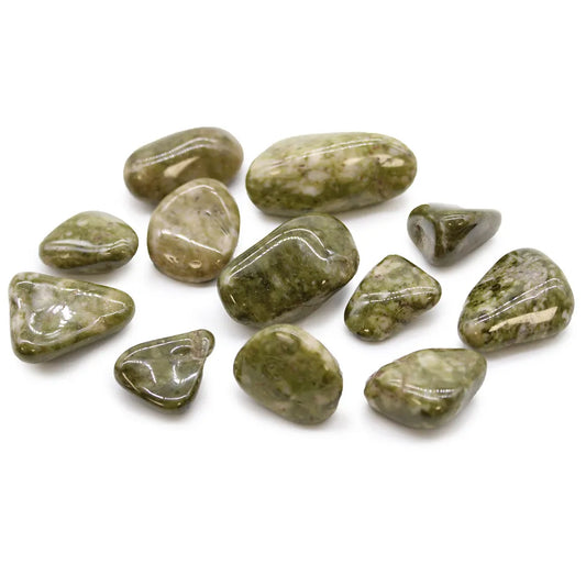 Epidote Snowflake Medium Tumblestone 12 Pack
