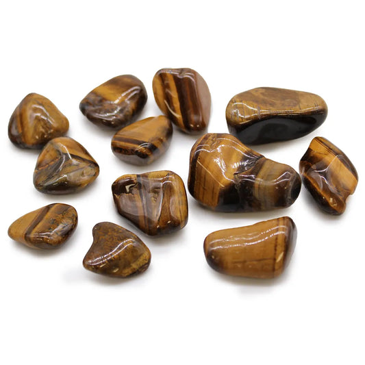 Tigers Eye Medium Tumblestone 12 Pack
