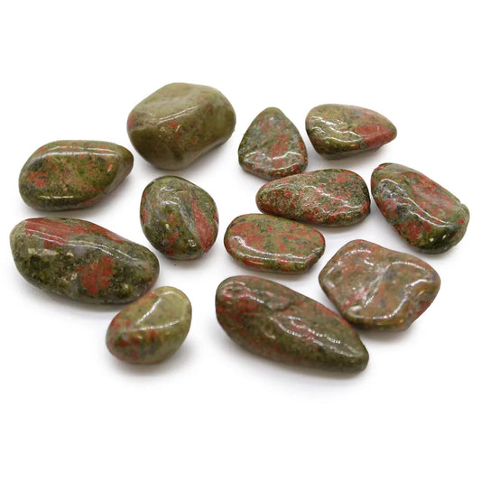 Unakite Medium Tumblestone 12 Pack