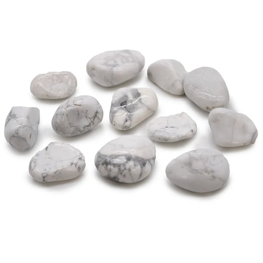 White Howlite Medium Tumblestone 12 Pack