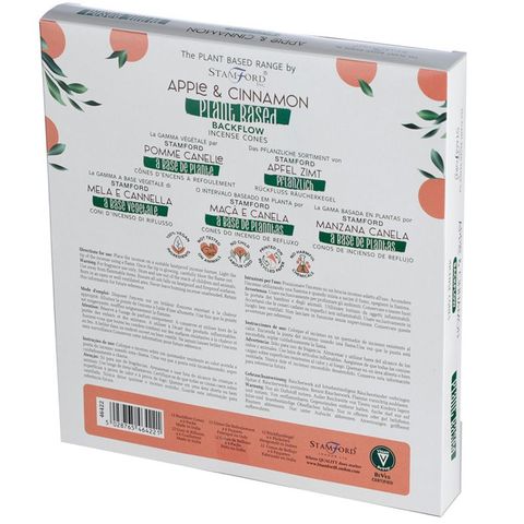 Stamford Plant Based Backflow Incense Cones - Apple & Cinnamon
