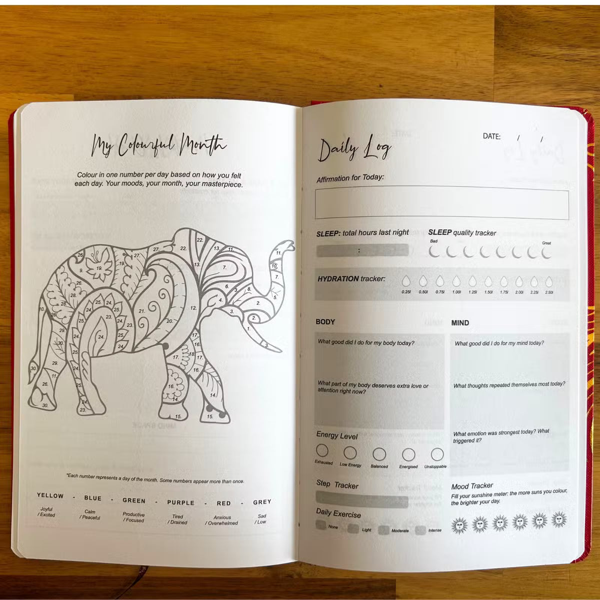 Midnight Blue Wellness Journal - 120 pages - Silver Zodiac
